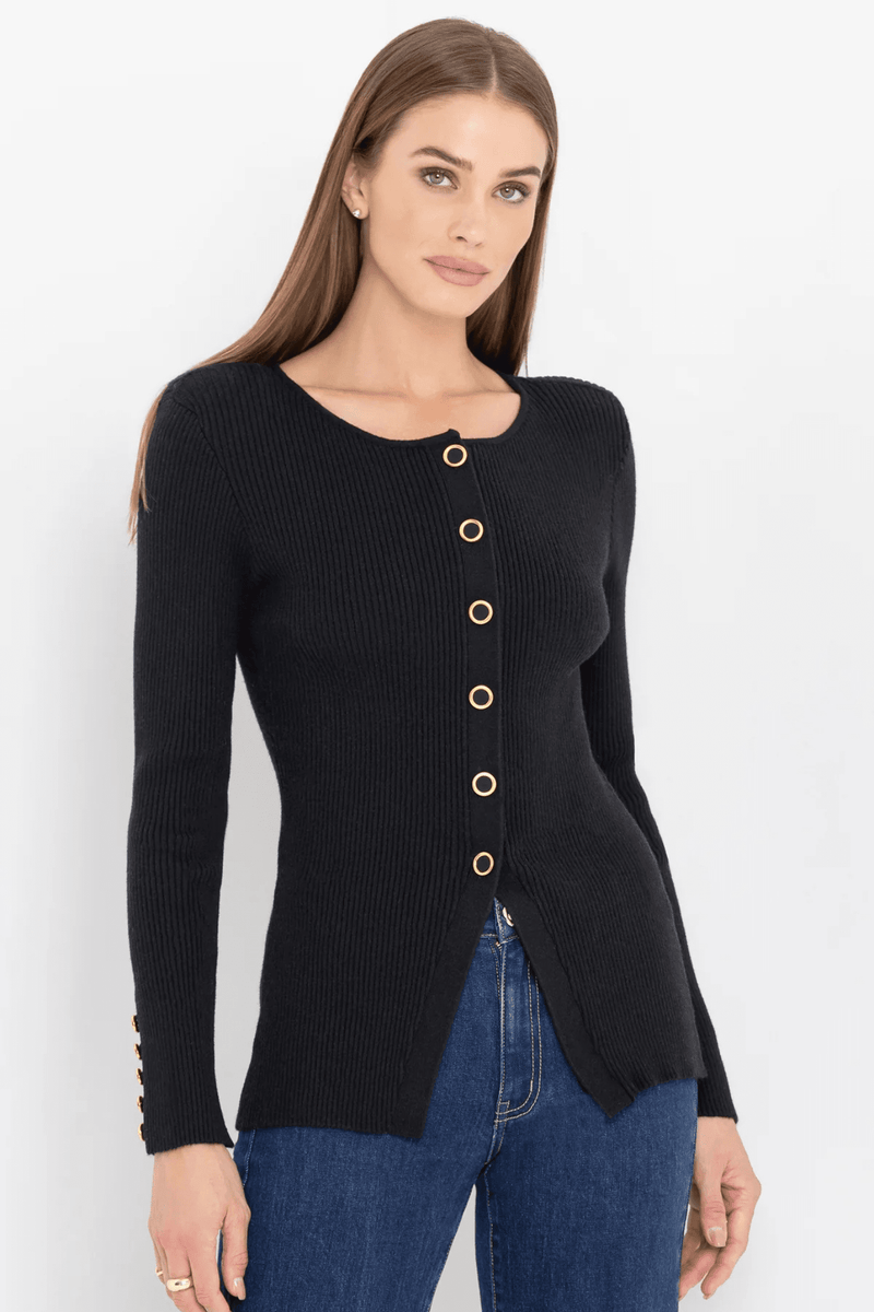 GENERATION LOVE | Cherish Rib Cardigan - Black