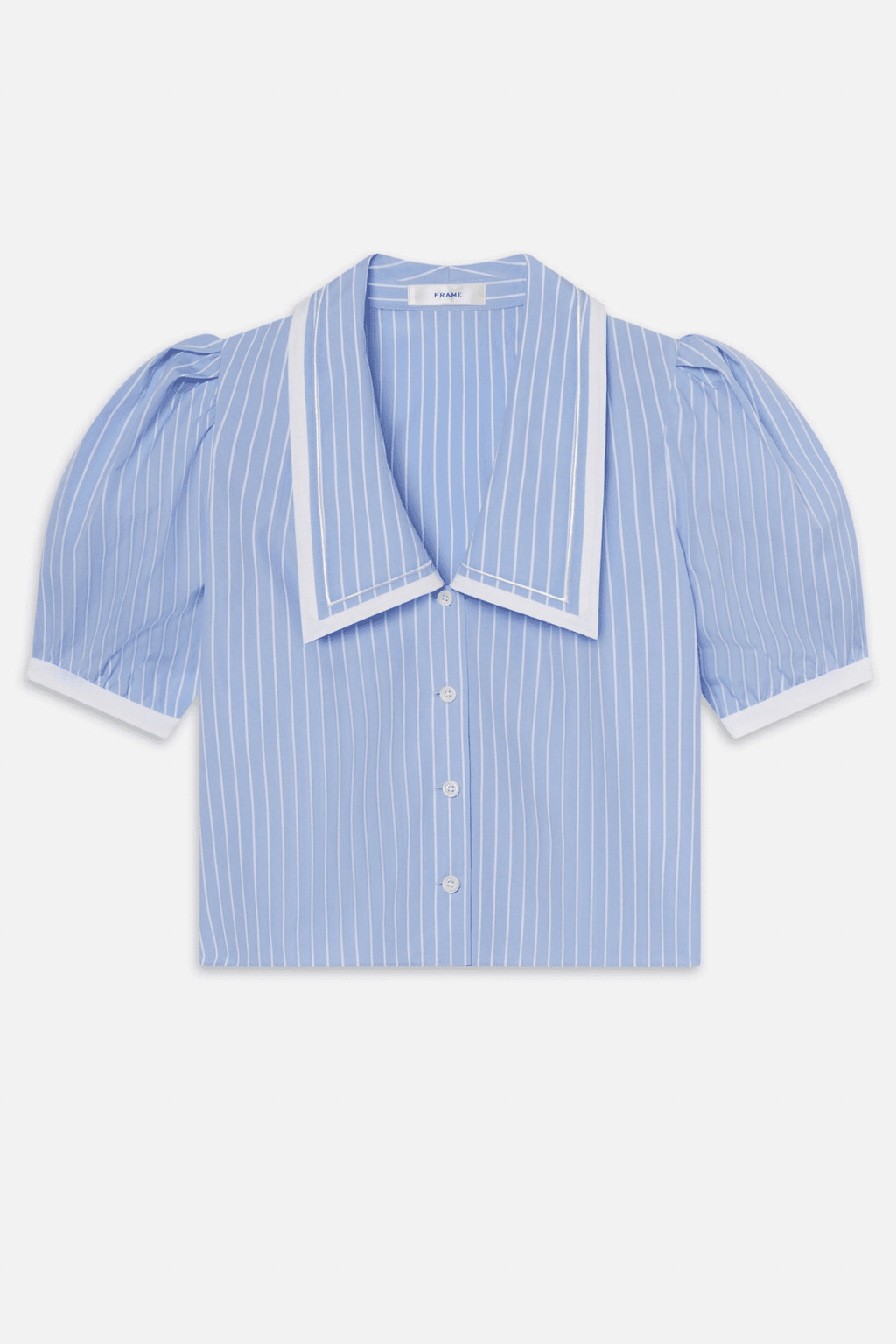 FRAME | The Stripe Sailor Blouse - Oxford Blue