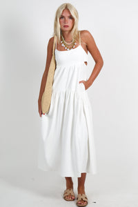 ENDLESS ROSE | Seaside Maxi Dress - White
