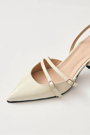 ALOHAS | Jooelle Onix Leather Pumps - Cream