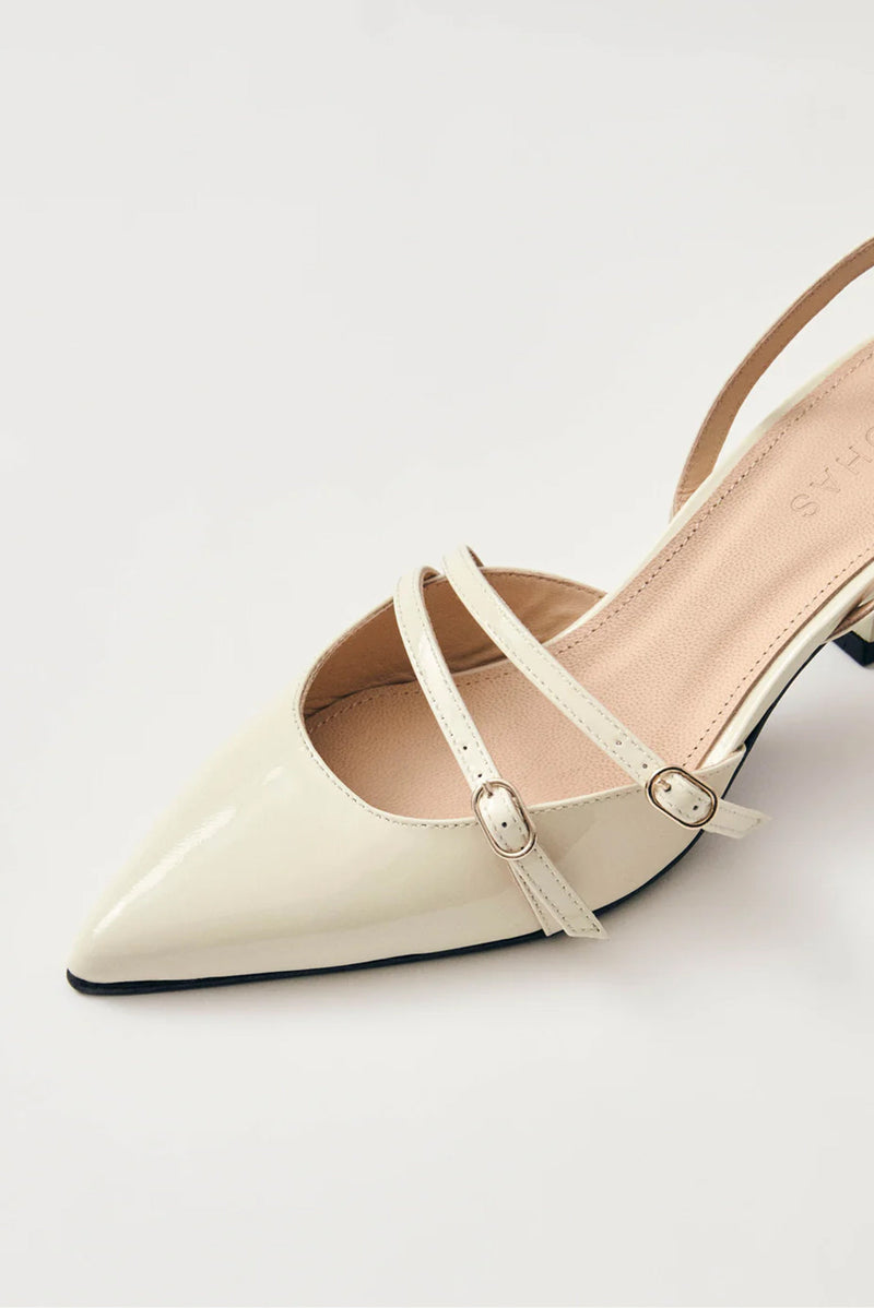 ALOHAS | Jooelle Onix Leather Pumps - Cream
