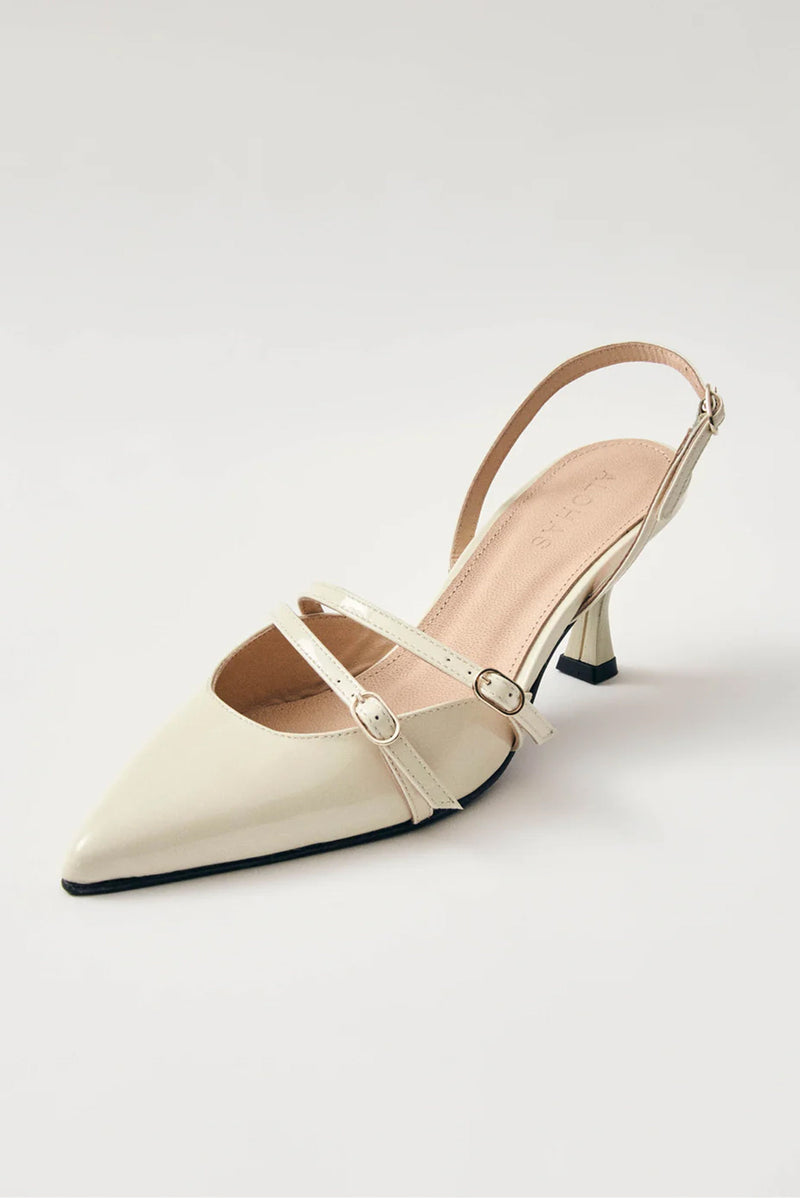 ALOHAS | Jooelle Onix Leather Pumps - Cream