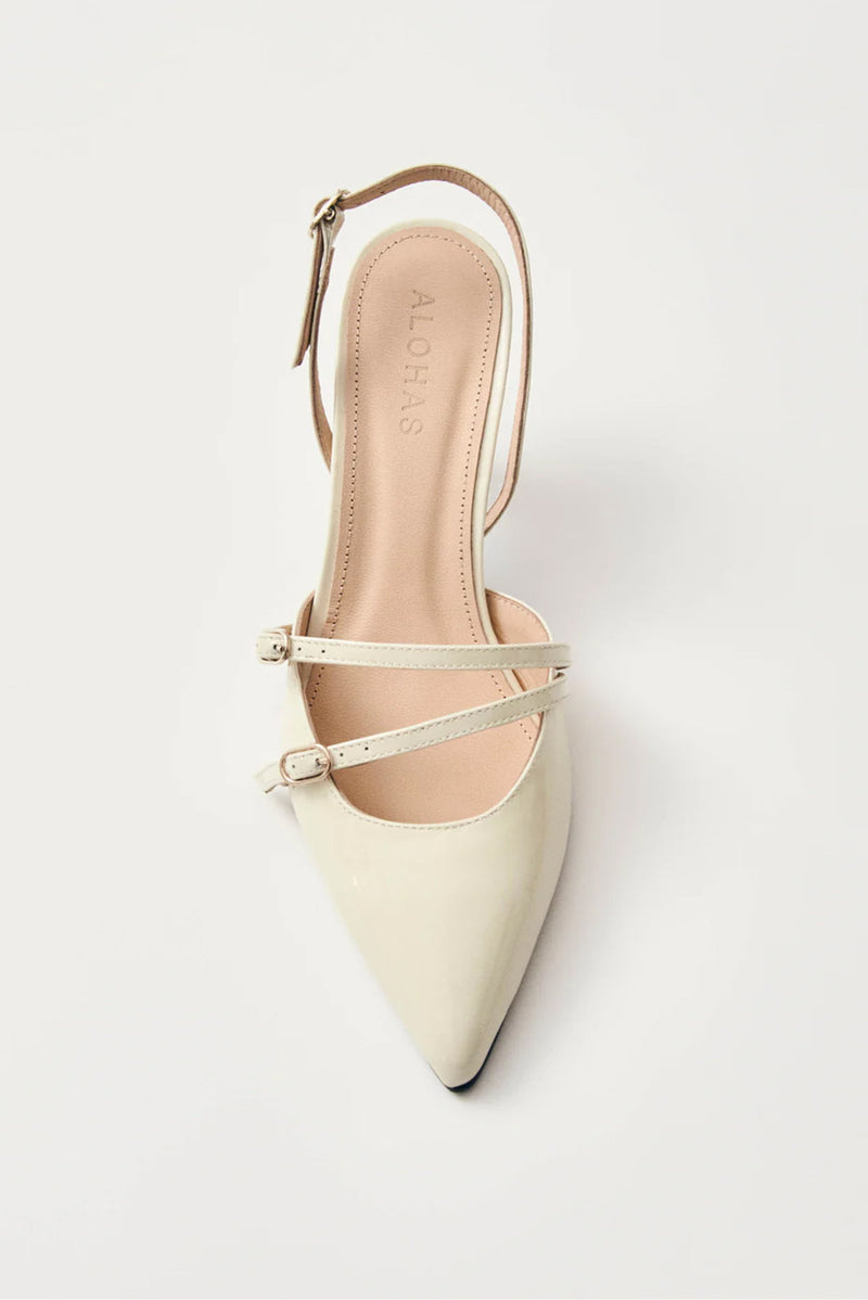 ALOHAS | Jooelle Onix Leather Pumps - Cream