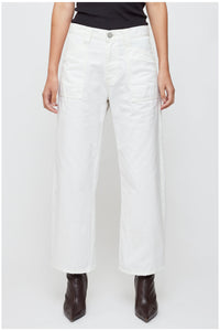 MOUSSY | MV Malba Gusset Cargo Pants - White