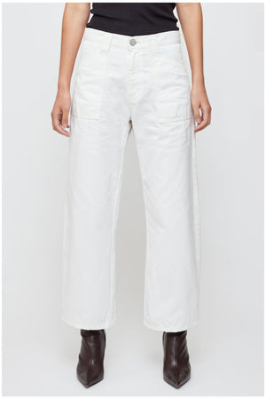 MOUSSY | MV Malba Gusset Cargo Pants - White