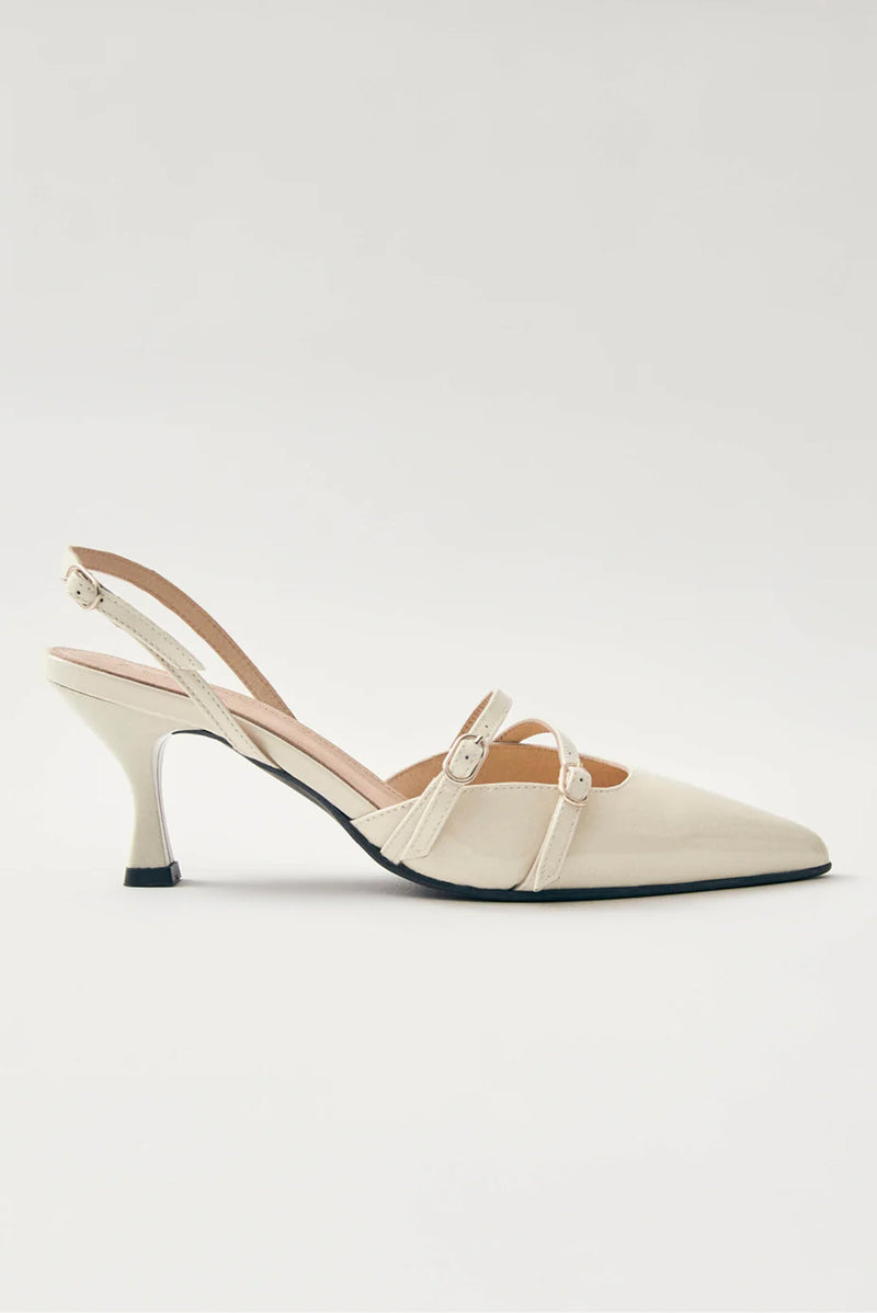 ALOHAS | Jooelle Onix Leather Pumps - Cream