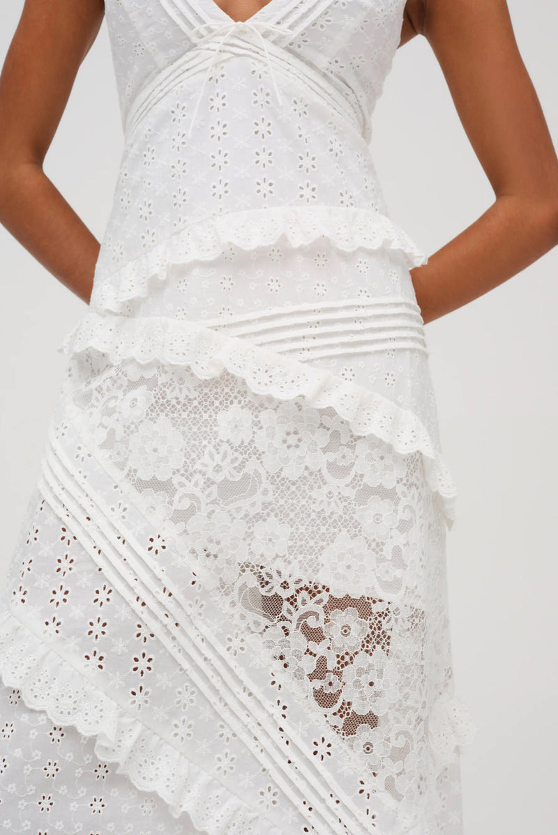 FOR LOVE & LEMONS | Rosalyn Maxi Dress - White
