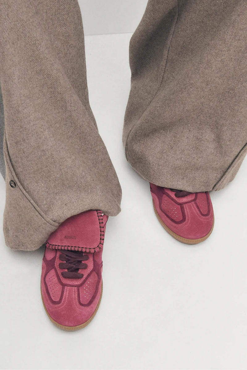 ALOHAS | The 490 Club Suede Leather Sneaker - Raspberry