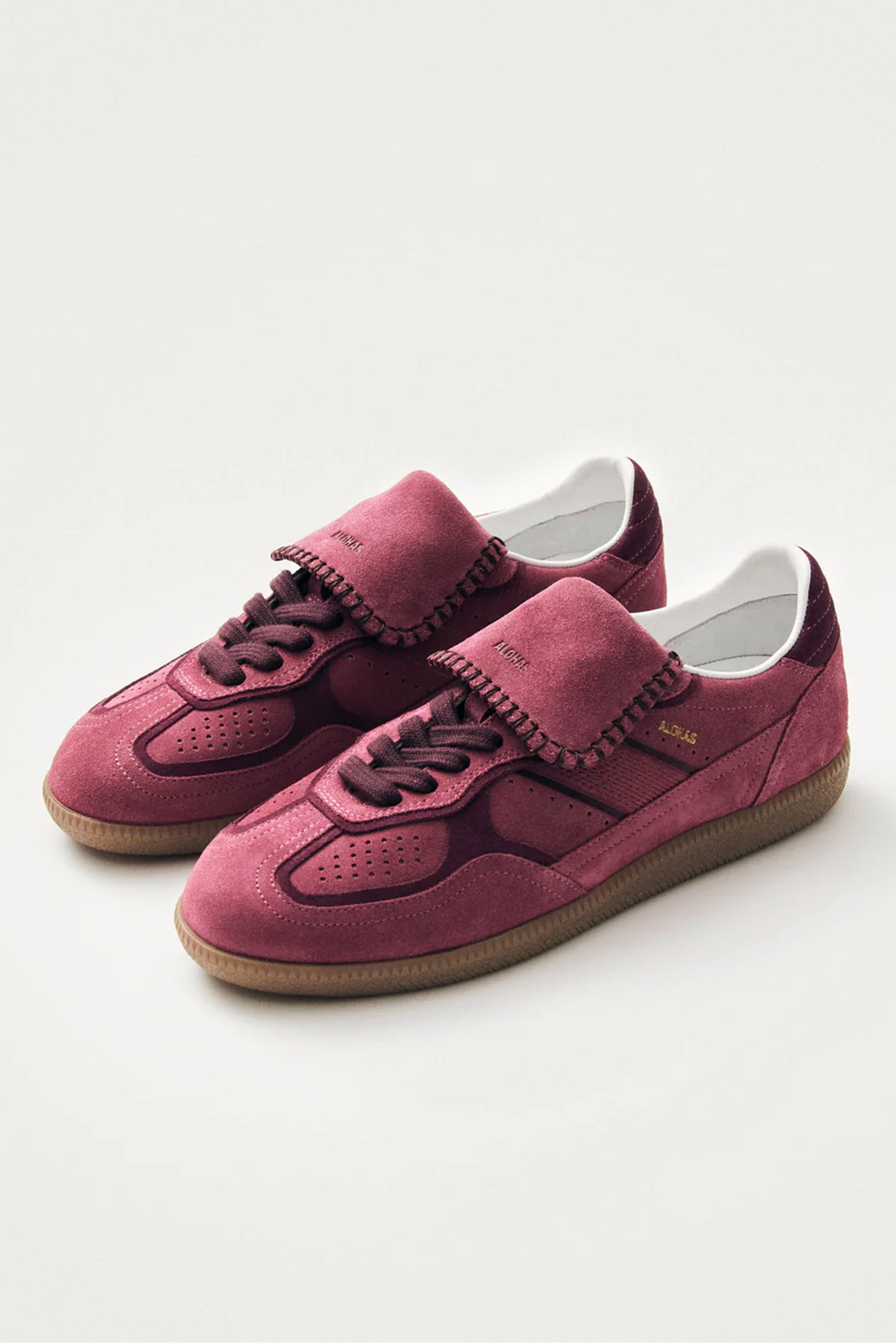 ALOHAS | The 490 Club Suede Leather Sneaker - Raspberry – Scarlet