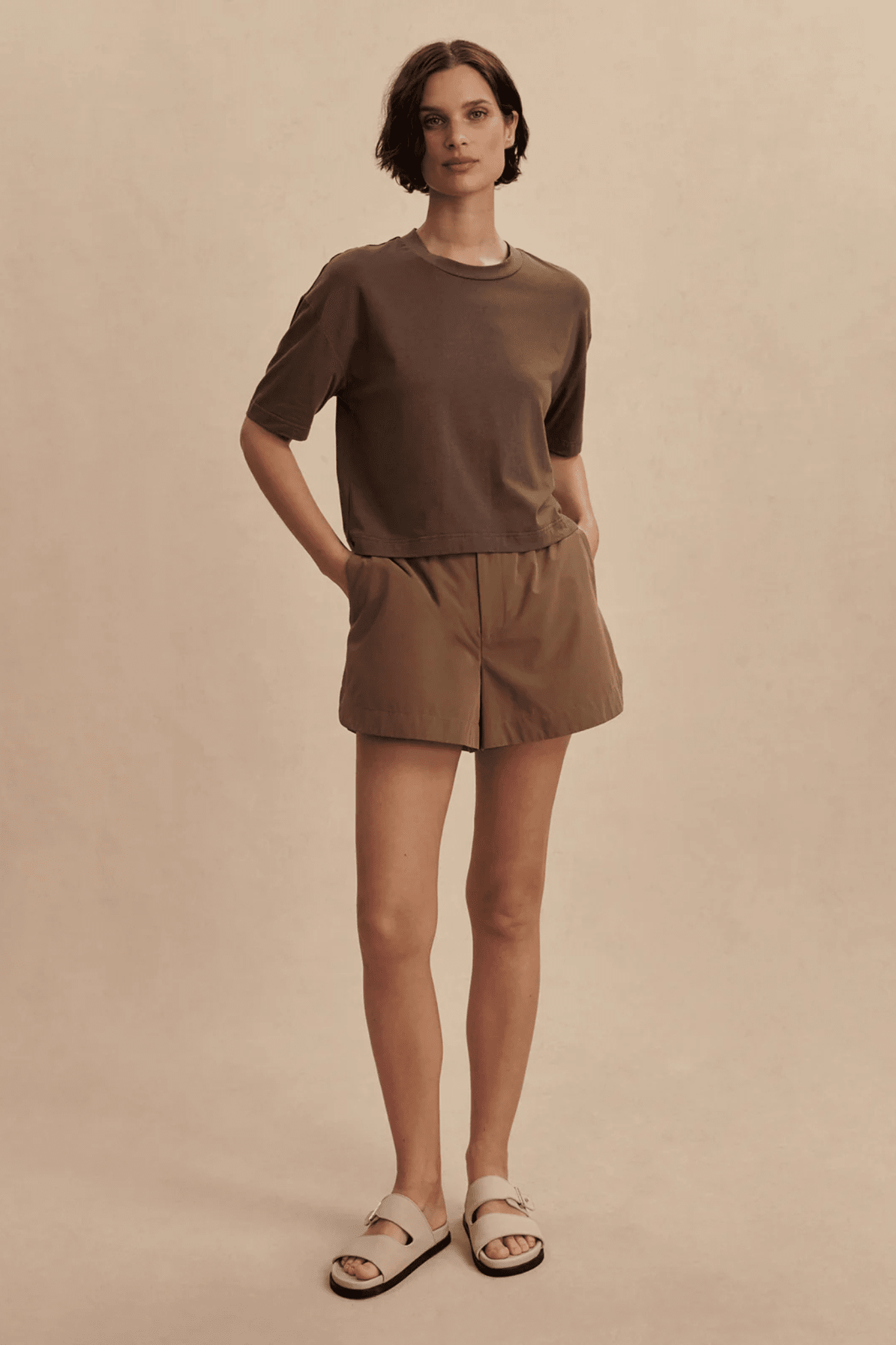 (取寄) バーリー レディース ベニス イージー ティー Varley women Venice Easy Tee Chocolate Chip Varley Venice Easy Tee in Chocolate Chip