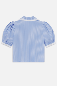 FRAME | The Stripe Sailor Blouse - Oxford Blue