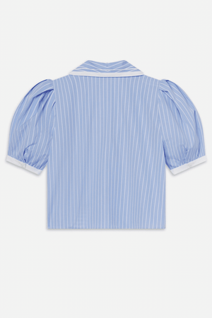 FRAME | The Stripe Sailor Blouse - Oxford Blue