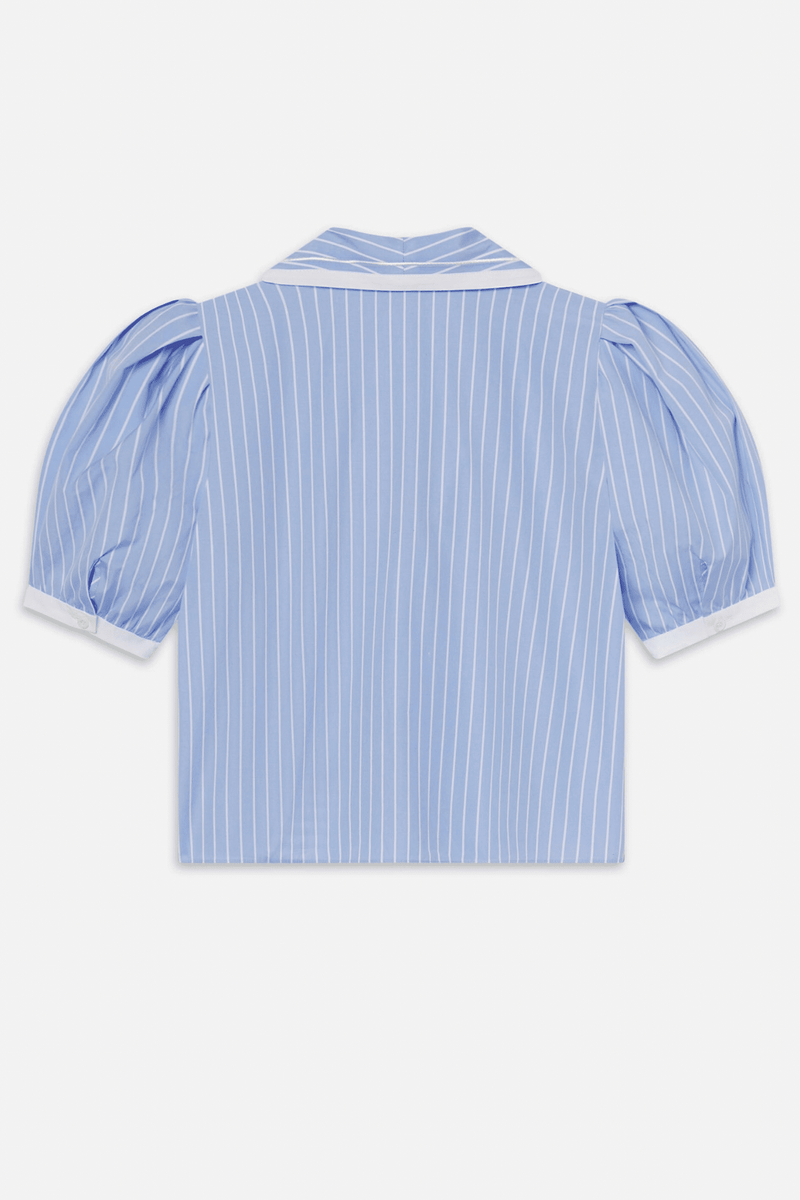 FRAME | The Stripe Sailor Blouse - Oxford Blue