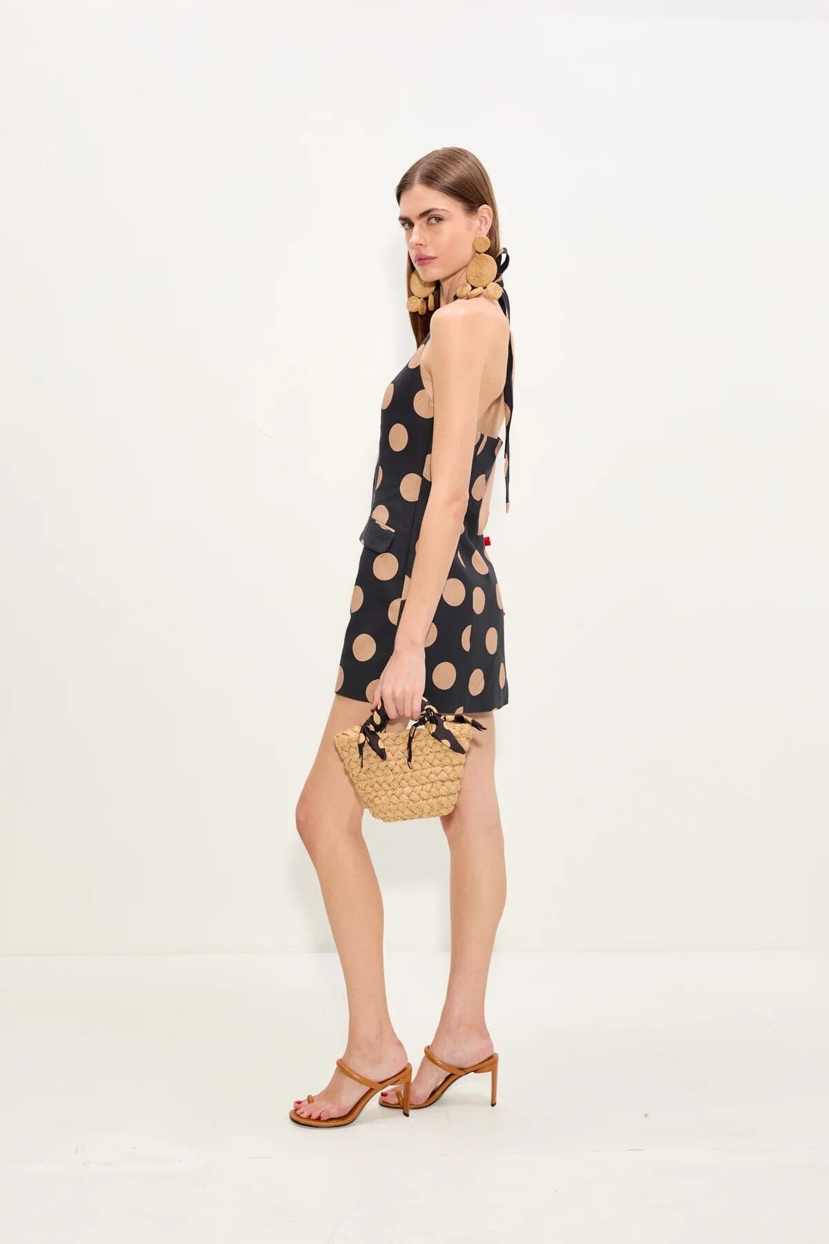 black and tan linen dress Crystal 17