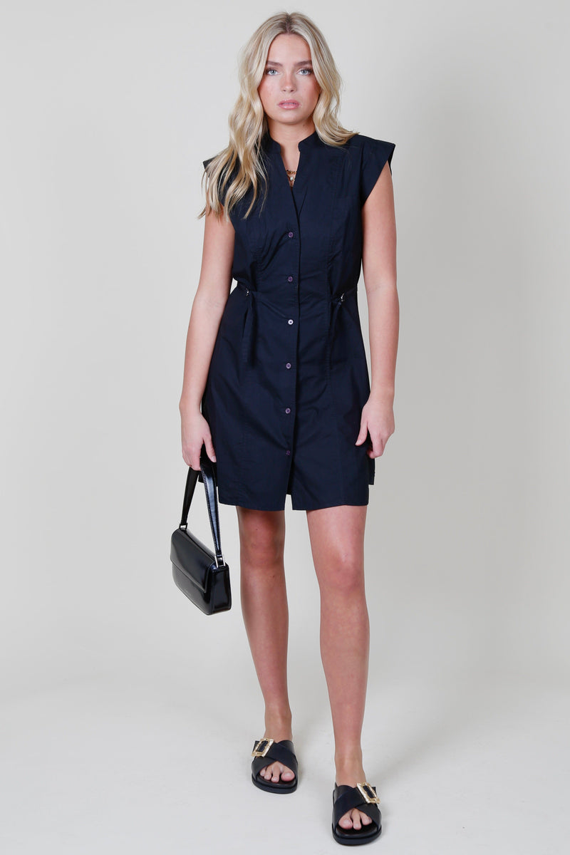 DEREK LAM | Peyton Sleeveless Shirt Dress - Black