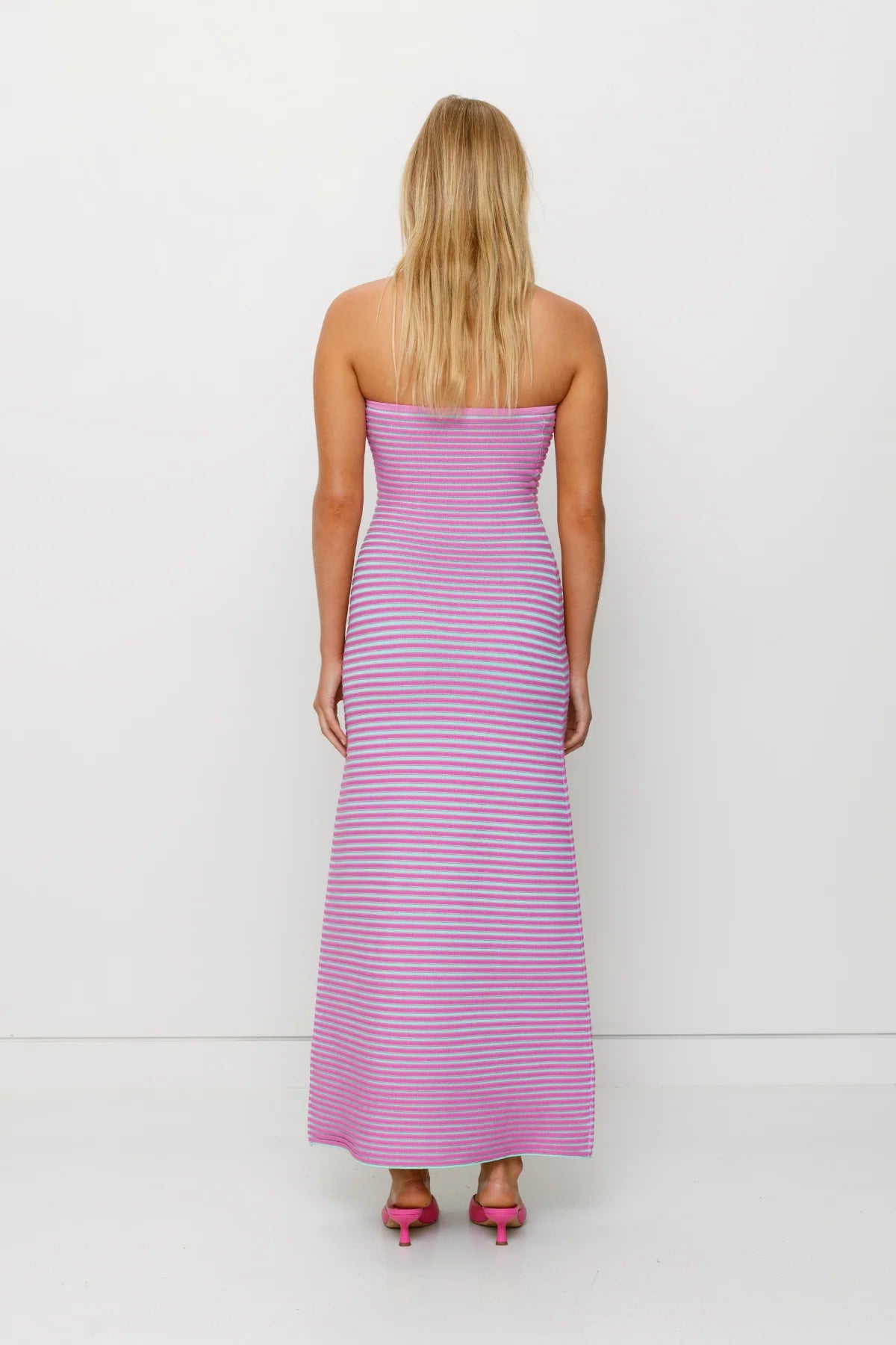 strapless open back dress THE WOLF GANG | Sunmor Knit Dress