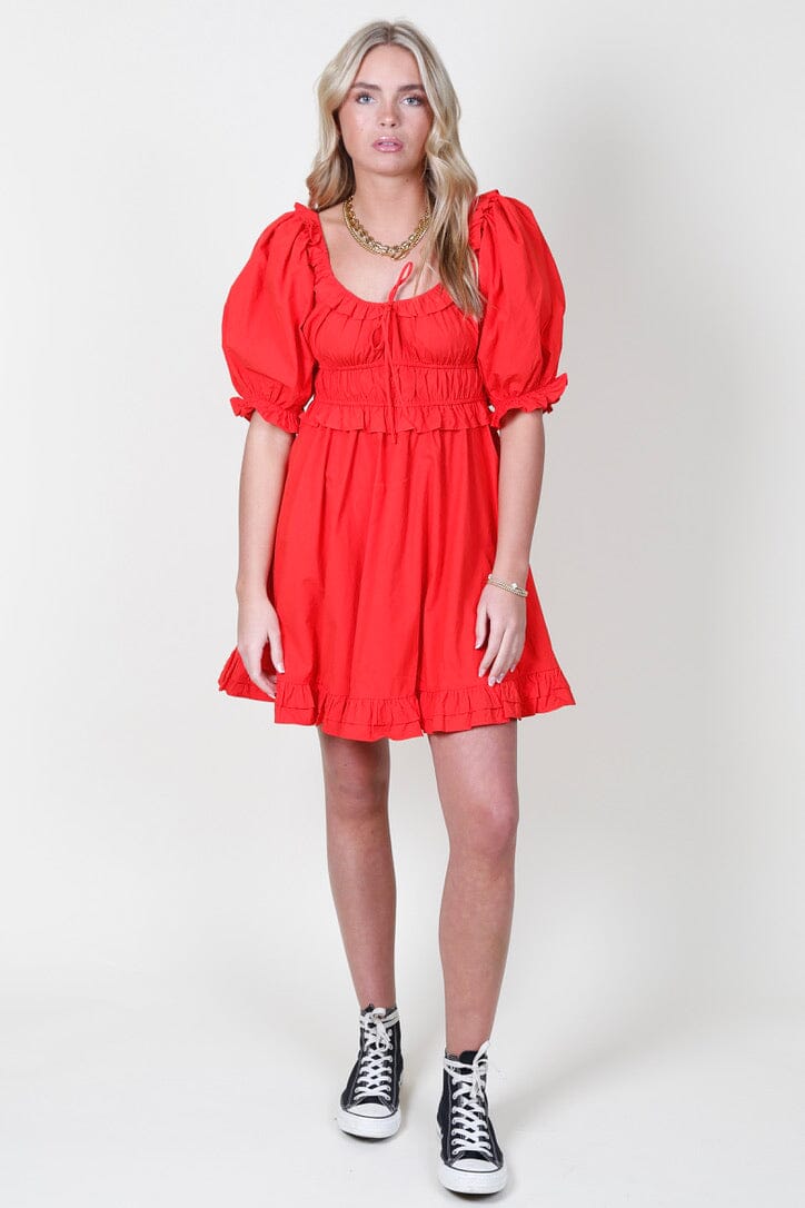 The Viktoria Mini Dress - Red