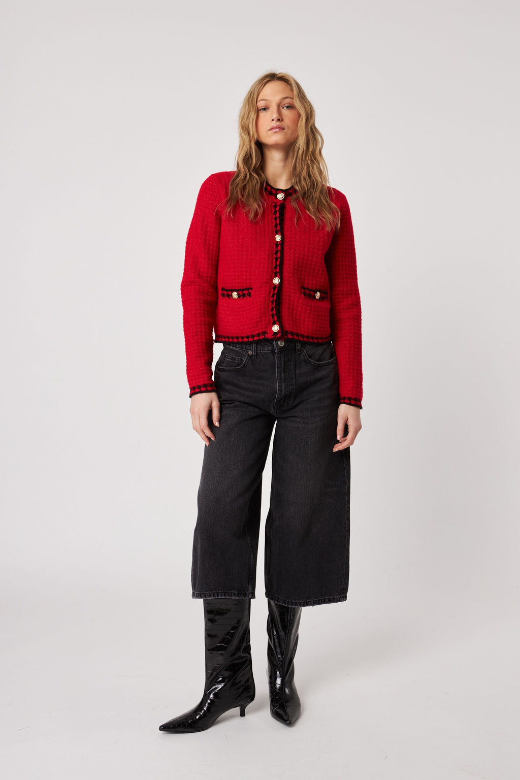 JOHN + JENN | Benedict Cardigan - Crimson
