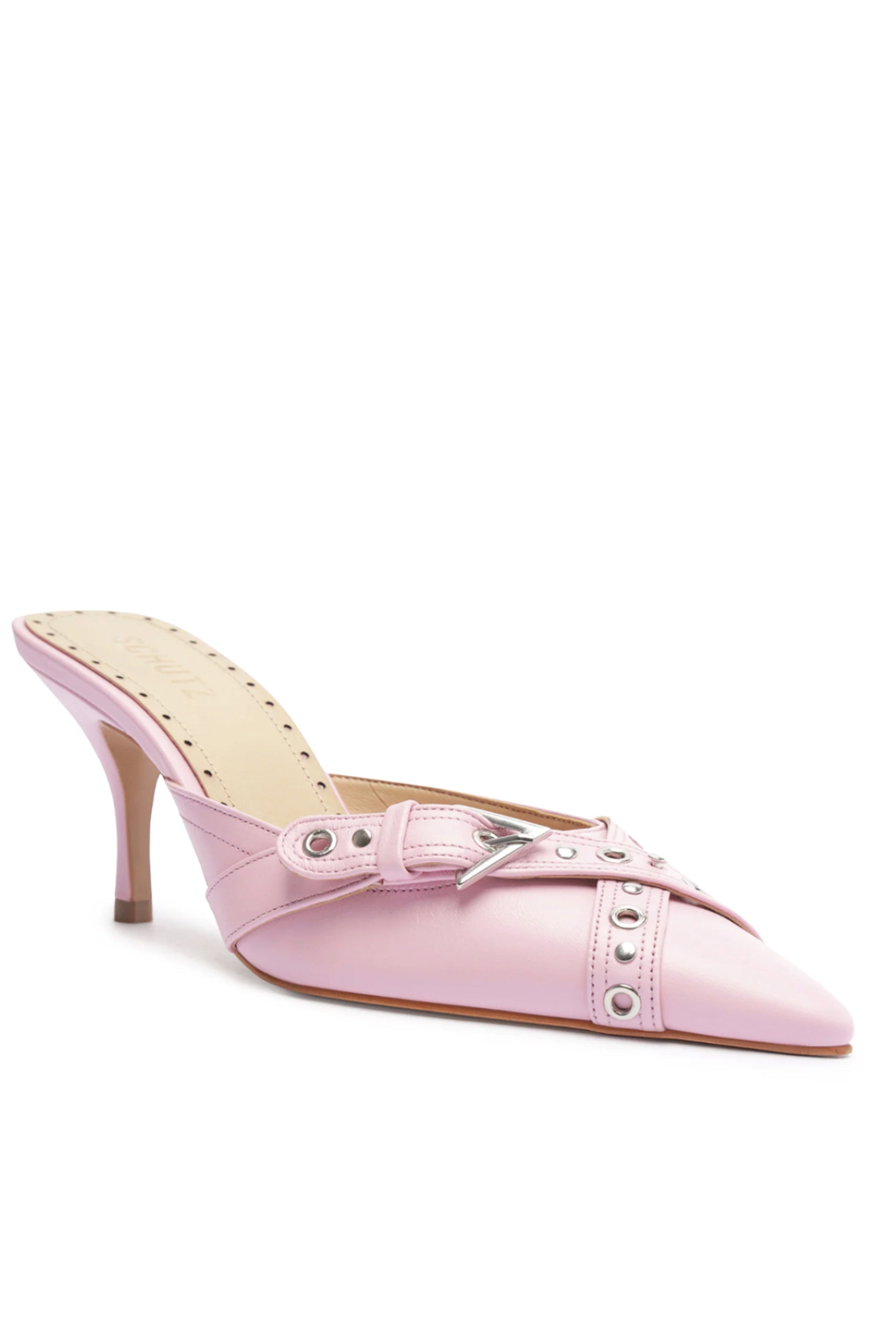 SCHUTZ | Vinnie Mules - Candy Blush – Scarlet Clothing