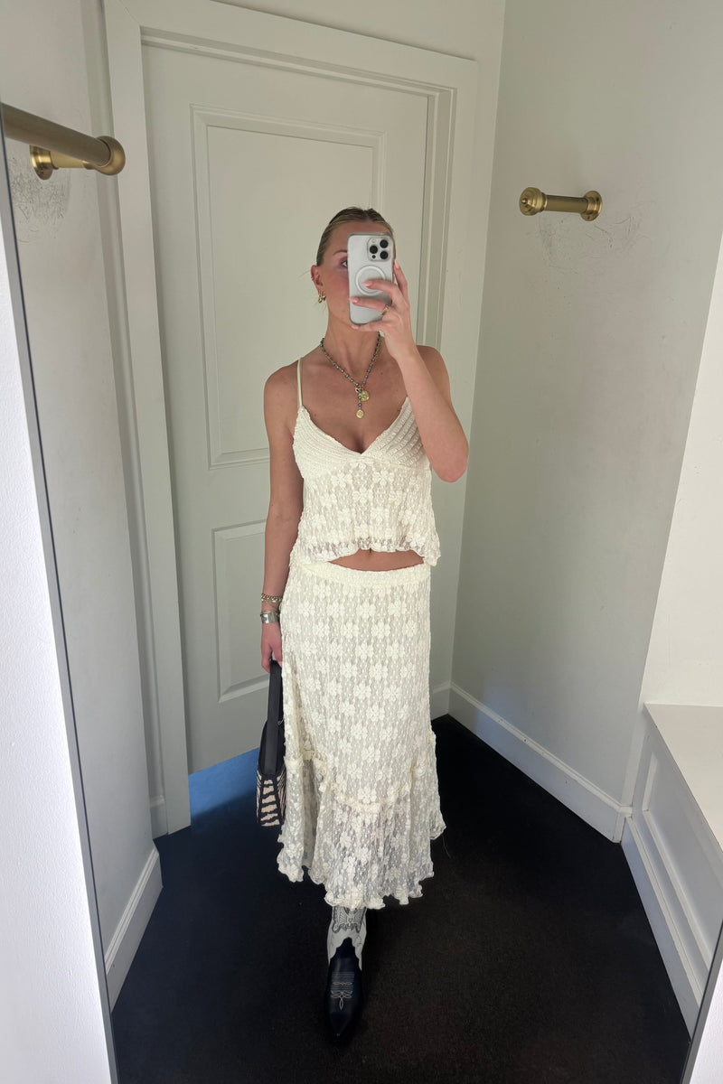 chinese dress ladies BY TOGETHER | Gisele Floral Lace Skirt