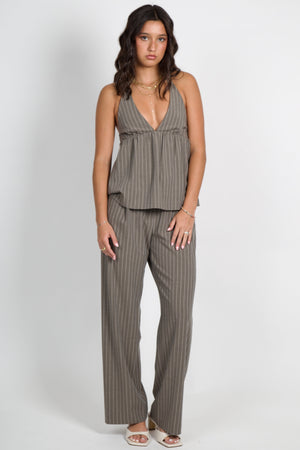 BEC + BRIDGE | Jonni Pant - Charcoal Stripe