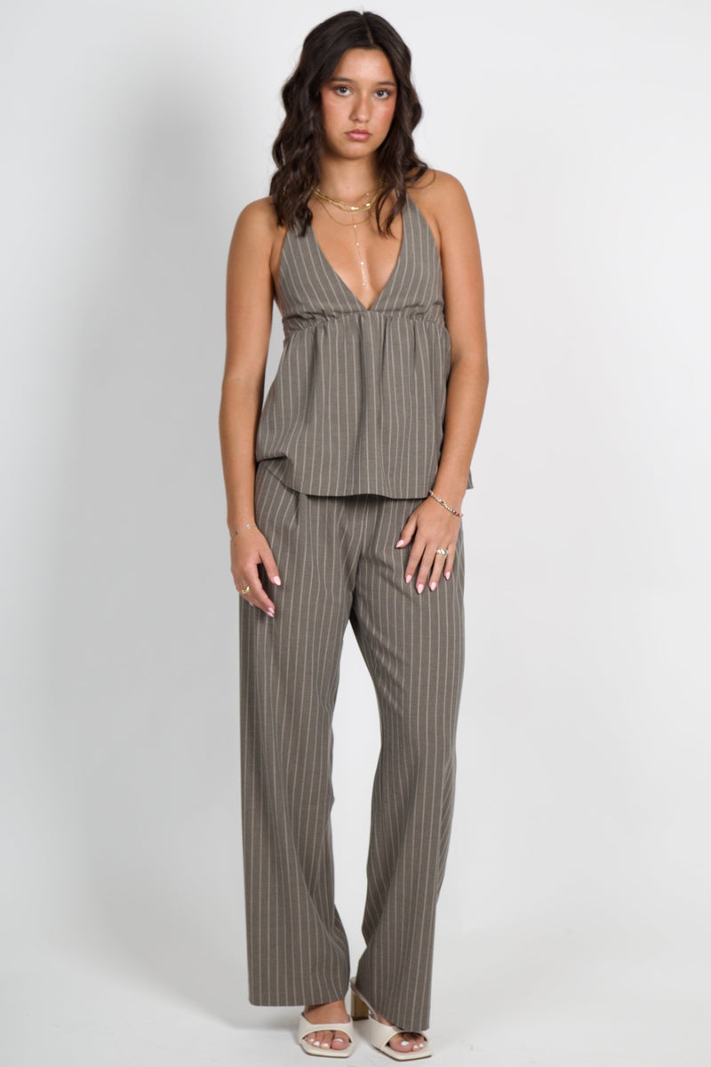 BEC + BRIDGE | Jonni Pant - Charcoal Stripe