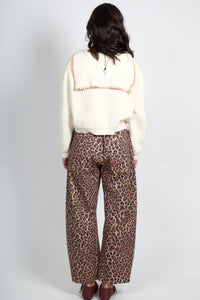 Color Stitch Cardigan - Cream