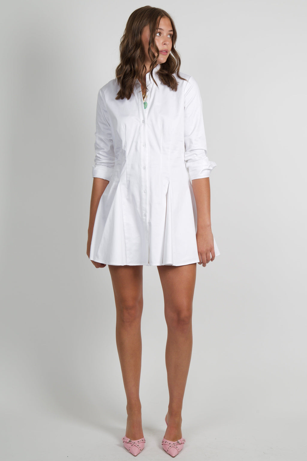 GENERATION LOVE | Clemente Cotton Sateen Dress- White