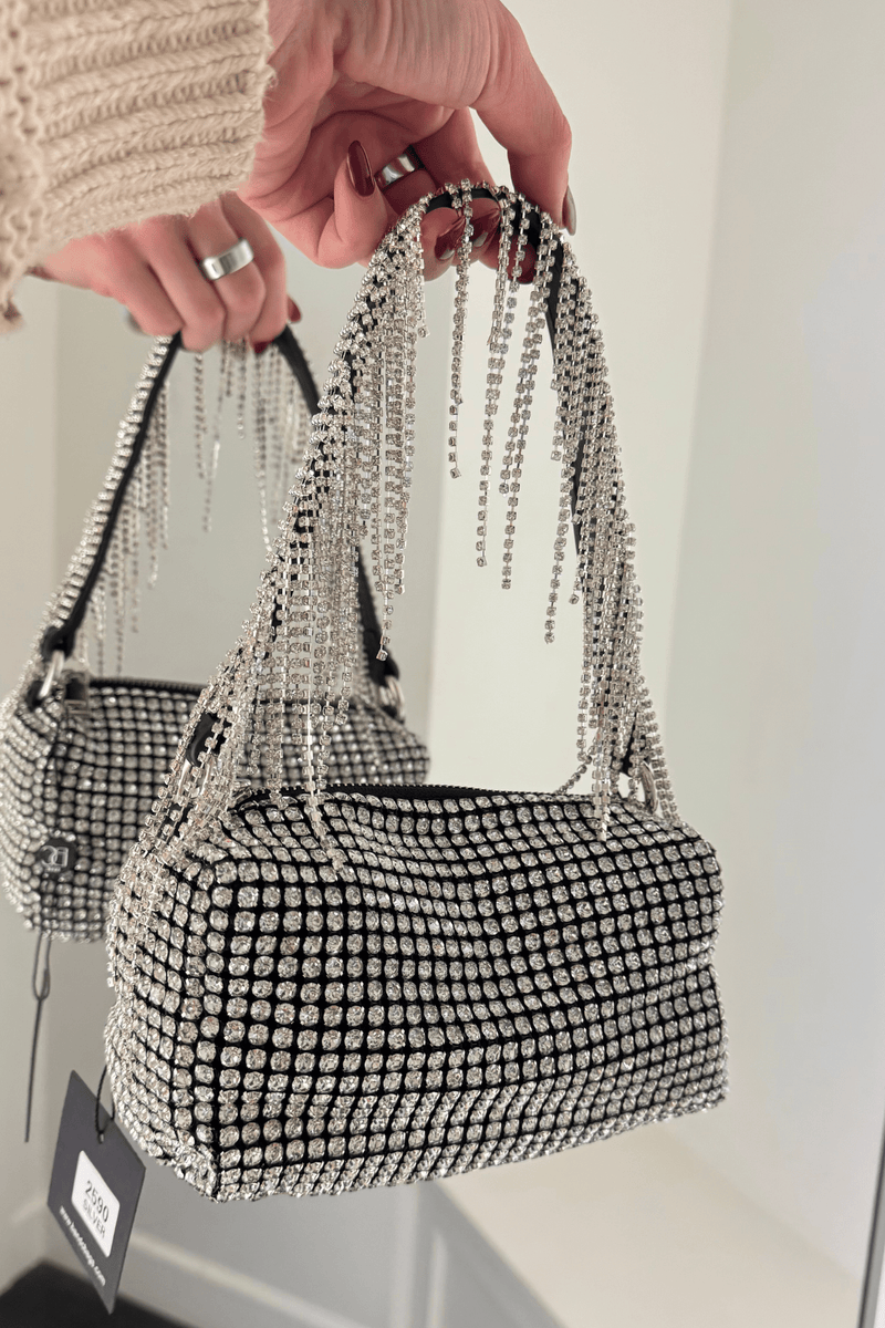 Hayden Fringe Mini Bag - Silver