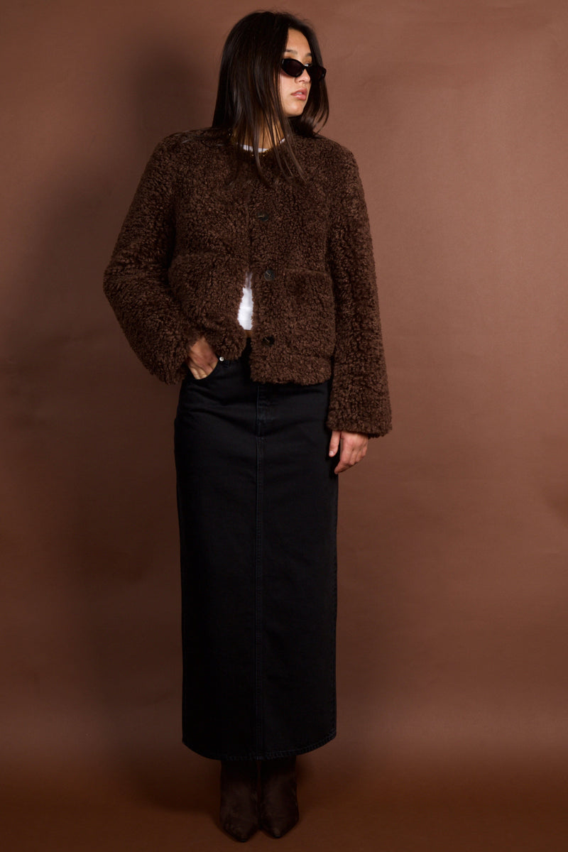 LAMARQUE | Emilia Faux Fur Jacket - Brown