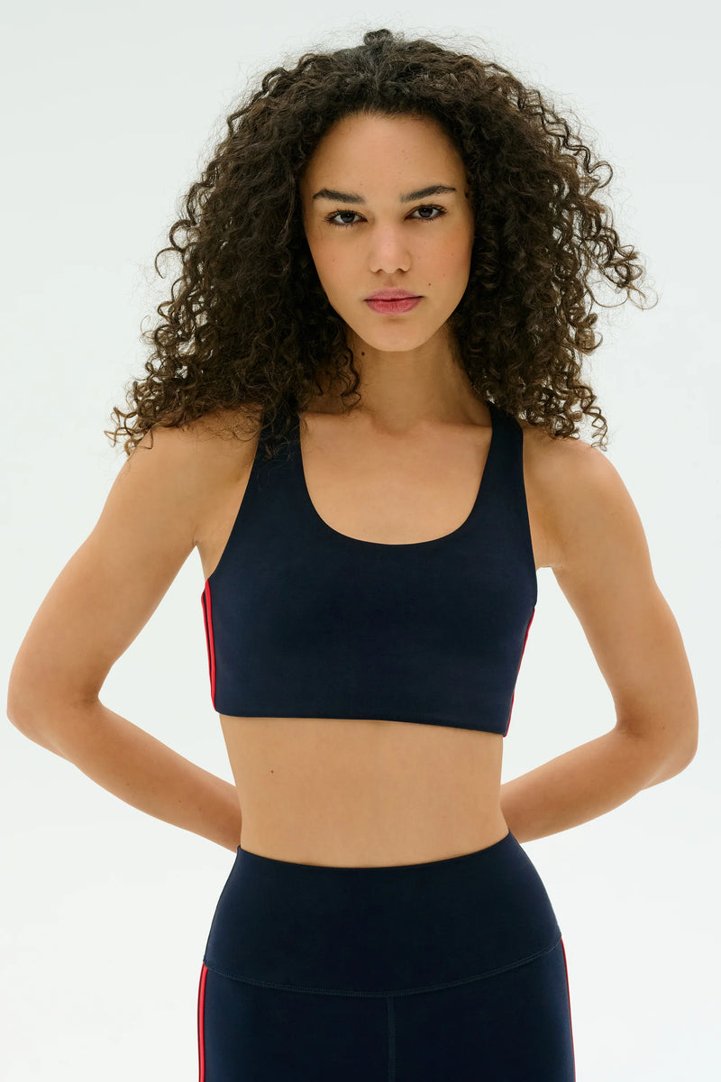 SPLITS59 | Ella Airweight Bra - Indigo/Pirate Red