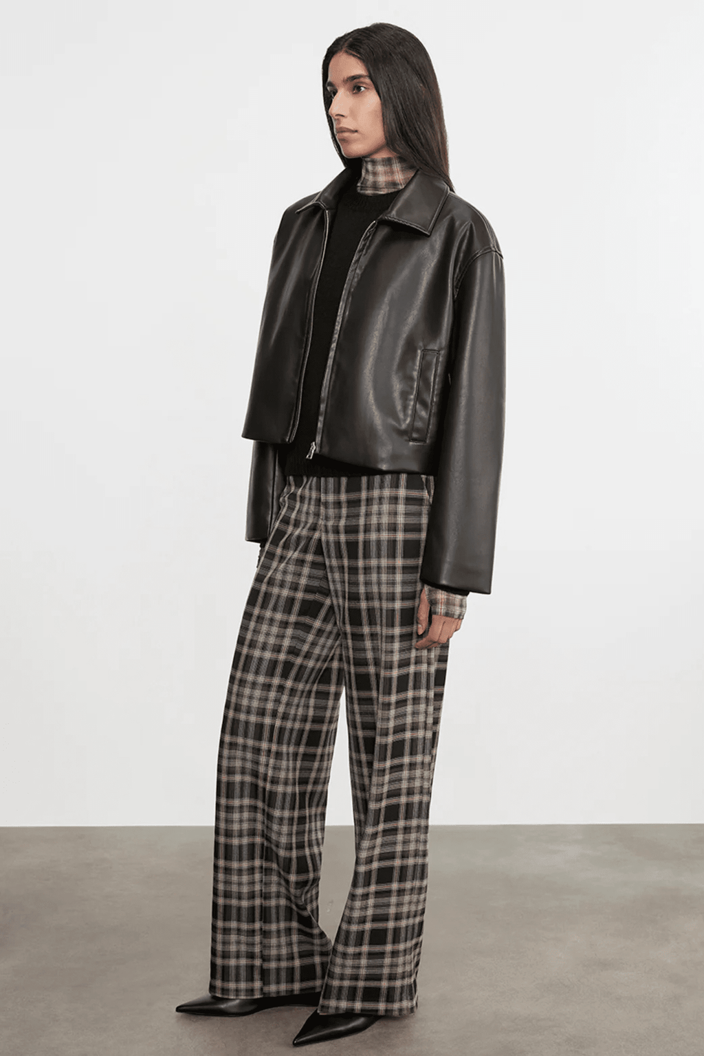 ENZA COSTA | Leather Minimal Jacket - Black
