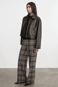 ENZA COSTA | Leather Minimal Jacket - Black