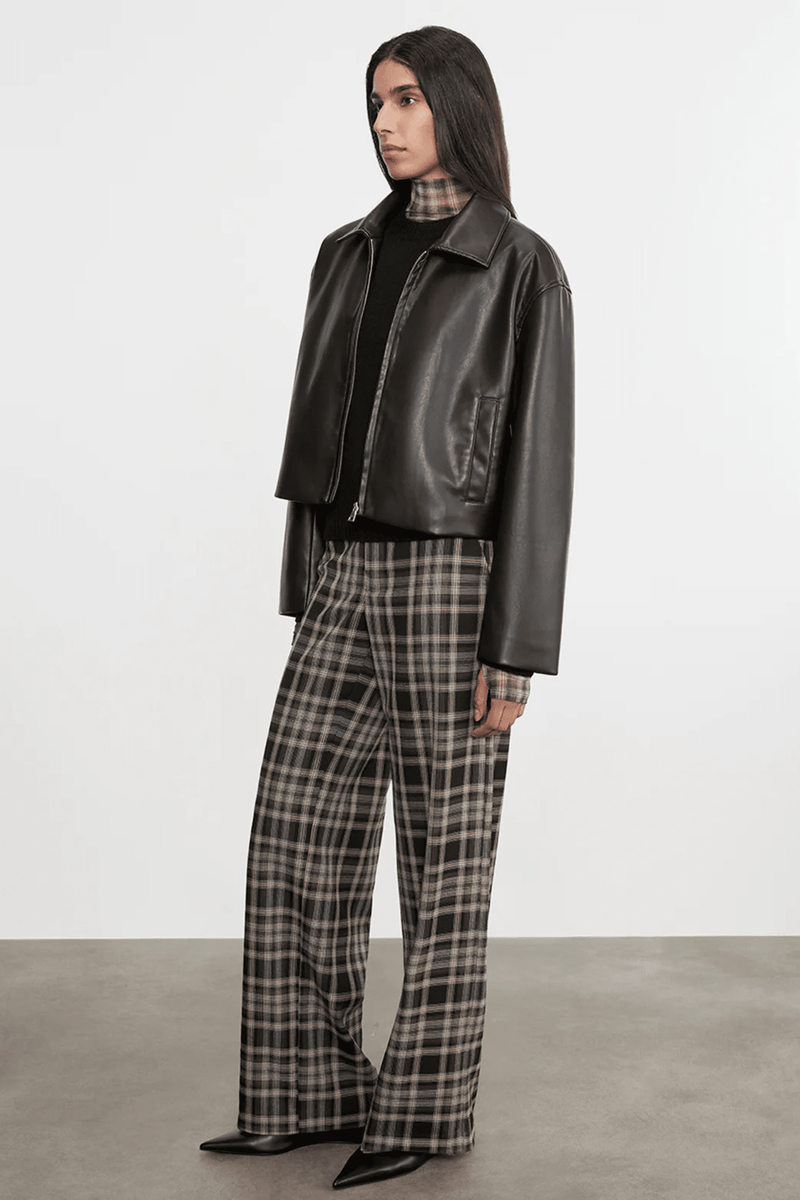 ENZA COSTA | Leather Minimal Jacket - Black