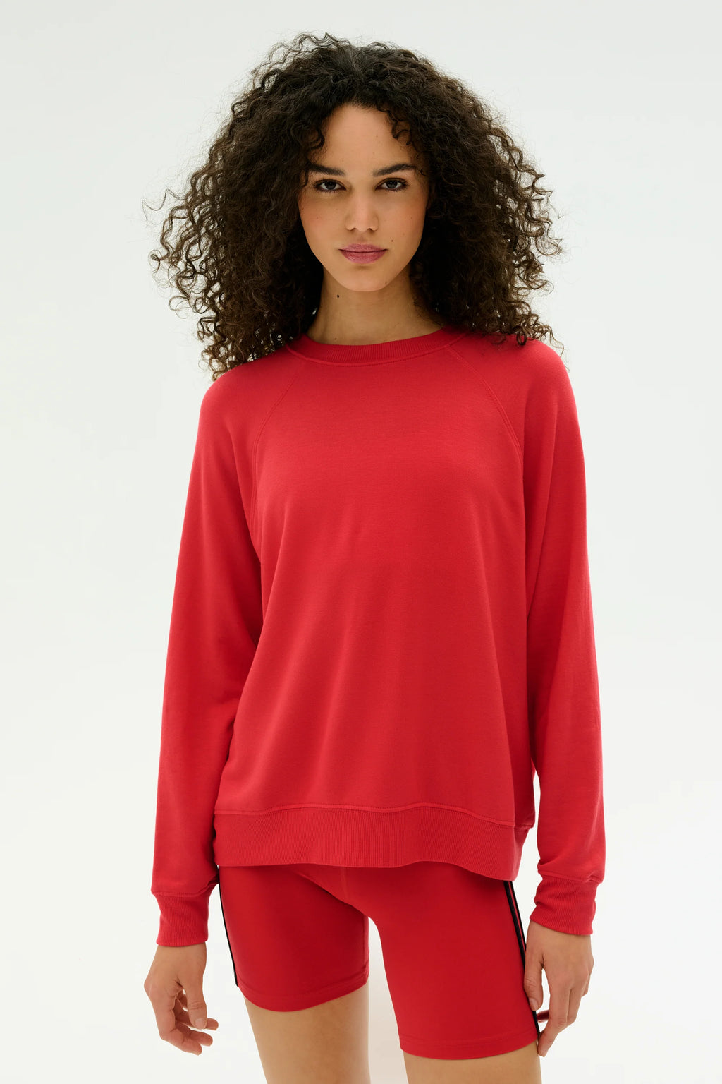 SPLITS59 | Andie Oversized Fleece Sweatshirt - Pirate Red