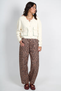Color Stitch Cardigan - Cream