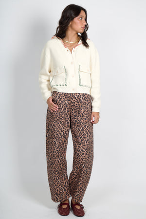 Color Stitch Cardigan - Cream
