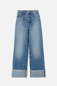 RE/DONE - High Rise Wide Leg Cuff - Vintage Biker