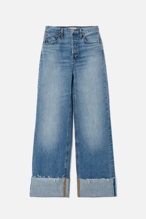 RE/DONE - High Rise Wide Leg Cuff - Vintage Biker