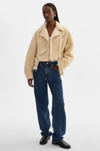 LAMARQUE | Sherpa Biker Jacket - Beige