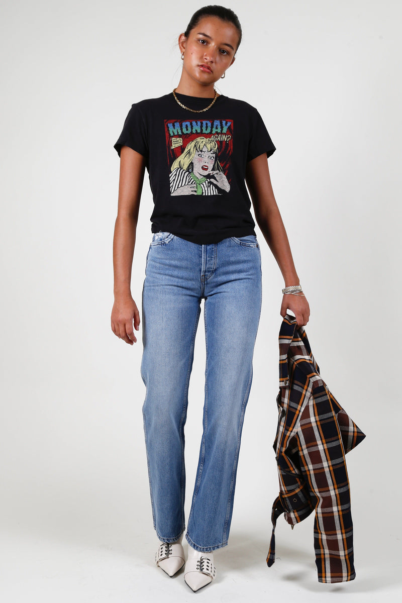 RE/DONE | 90's High Rise Loose - Worn Blue