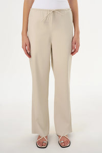 LAMARQUE | Faux Leather Relaxed Pant - Bone