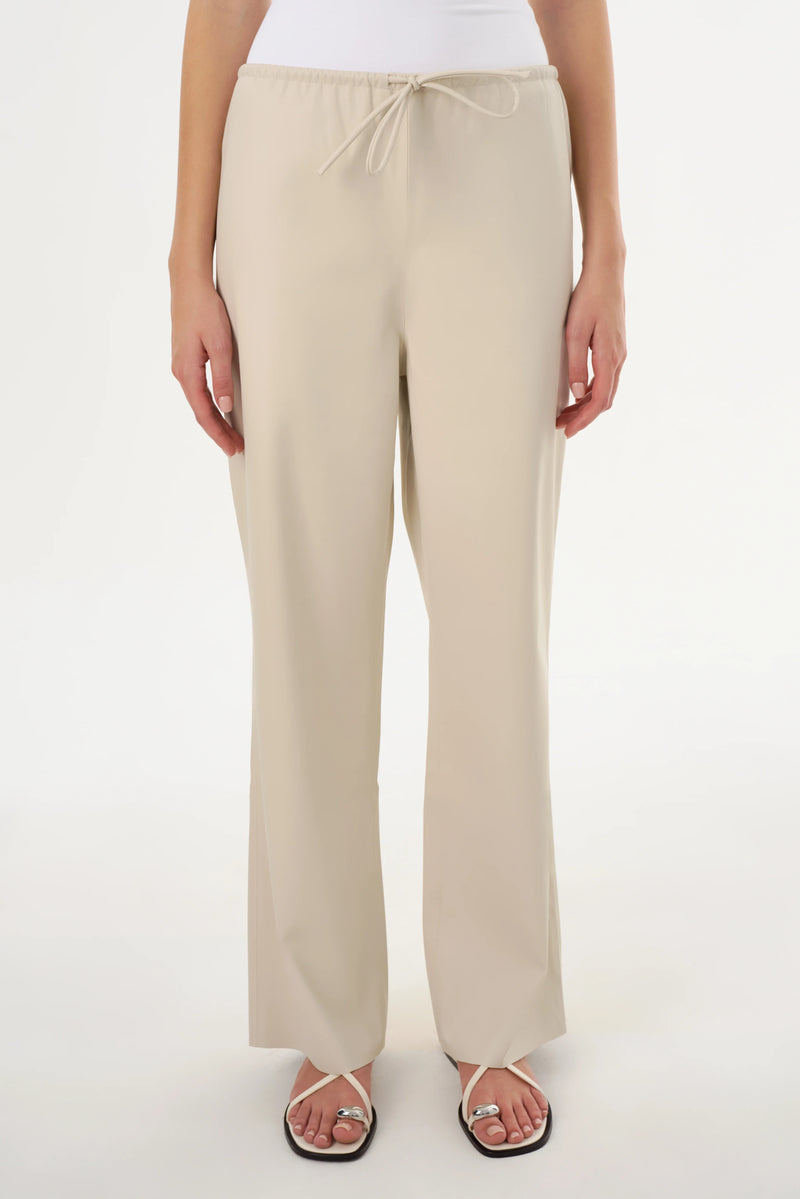 LAMARQUE | Faux Leather Relaxed Pant - Bone