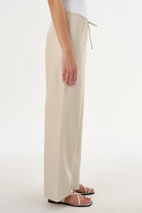 LAMARQUE | Faux Leather Relaxed Pant - Bone