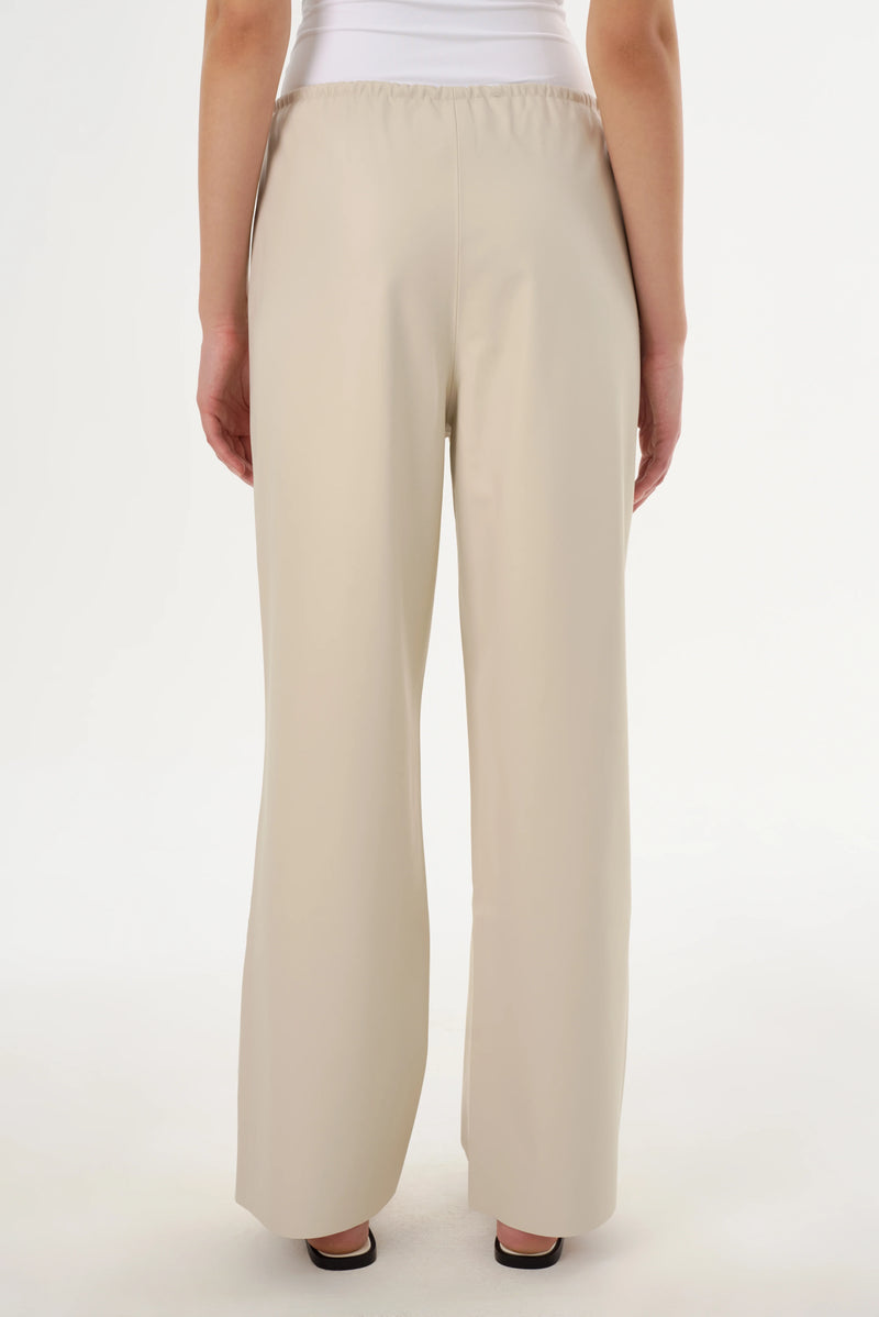 LAMARQUE | Faux Leather Relaxed Pant - Bone