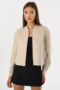 LAMARQUE | Fay Bomber Jacket - Heather/Beige