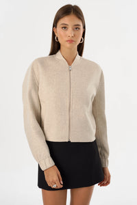 LAMARQUE | Fay Bomber Jacket - Heather/Beige