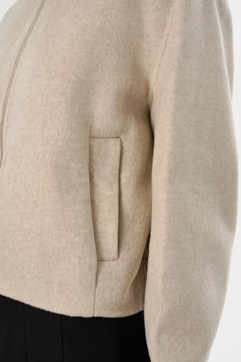 LAMARQUE | Fay Bomber Jacket - Heather/Beige