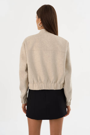 LAMARQUE | Fay Bomber Jacket - Heather/Beige