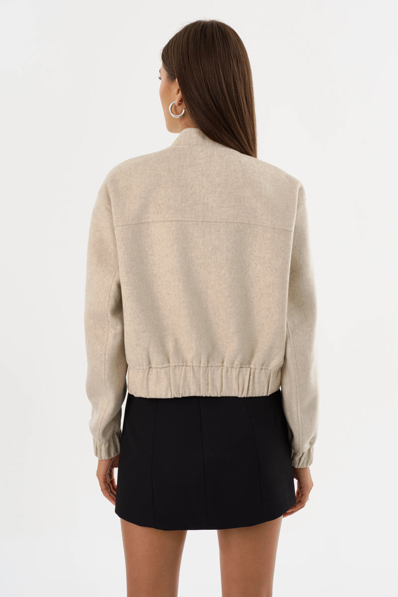 LAMARQUE | Fay Bomber Jacket - Heather/Beige